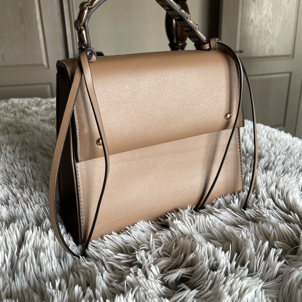 Elegant Tan Handbag, unknown brand. Never used, no tags, no box